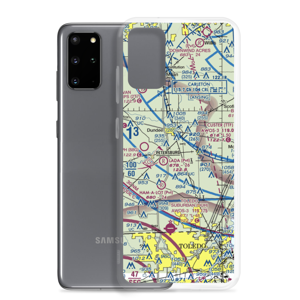 Rado's Crossing Airport (MI12) VFR Sectional Samsung Case Samsung Galaxy S20 Plus model shown
