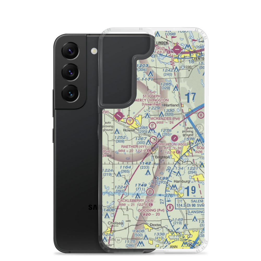 Raether Airport (4Y1) VFR Sectional Samsung Case Samsung Galaxy S22 model shown