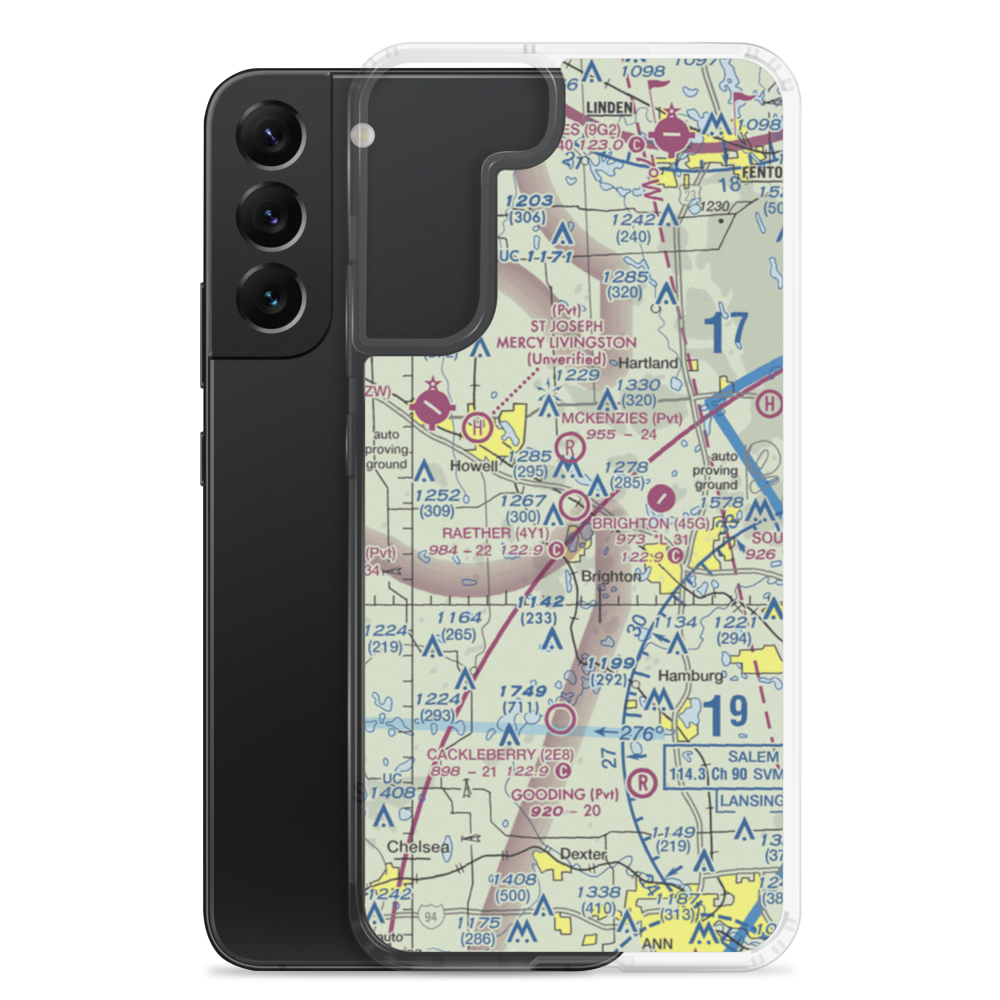 Raether Airport (4Y1) VFR Sectional Samsung Case Samsung Galaxy S22 Plus model shown