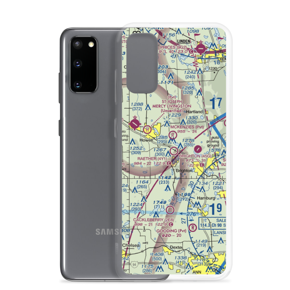 Raether Airport (4Y1) VFR Sectional Samsung Case Samsung Galaxy S20 model shown