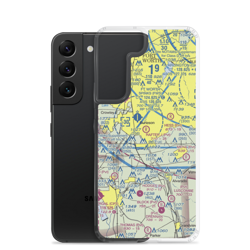 Rafter J Airport (3TX9) VFR Sectional Samsung Case Samsung Galaxy S22 model shown