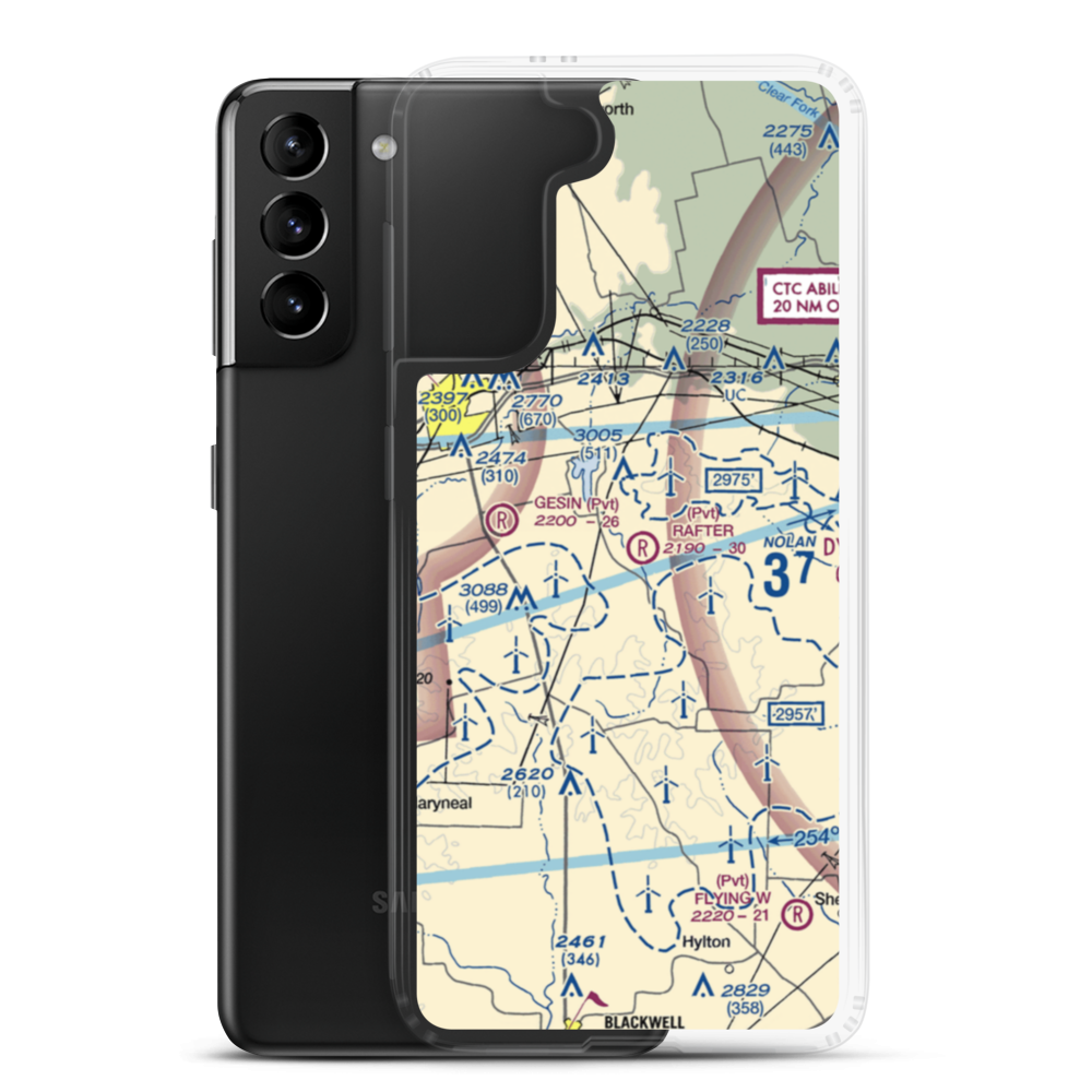 Rafter P Airport (TA00) VFR Sectional Samsung Case Samsung Galaxy S21 Plus model shown