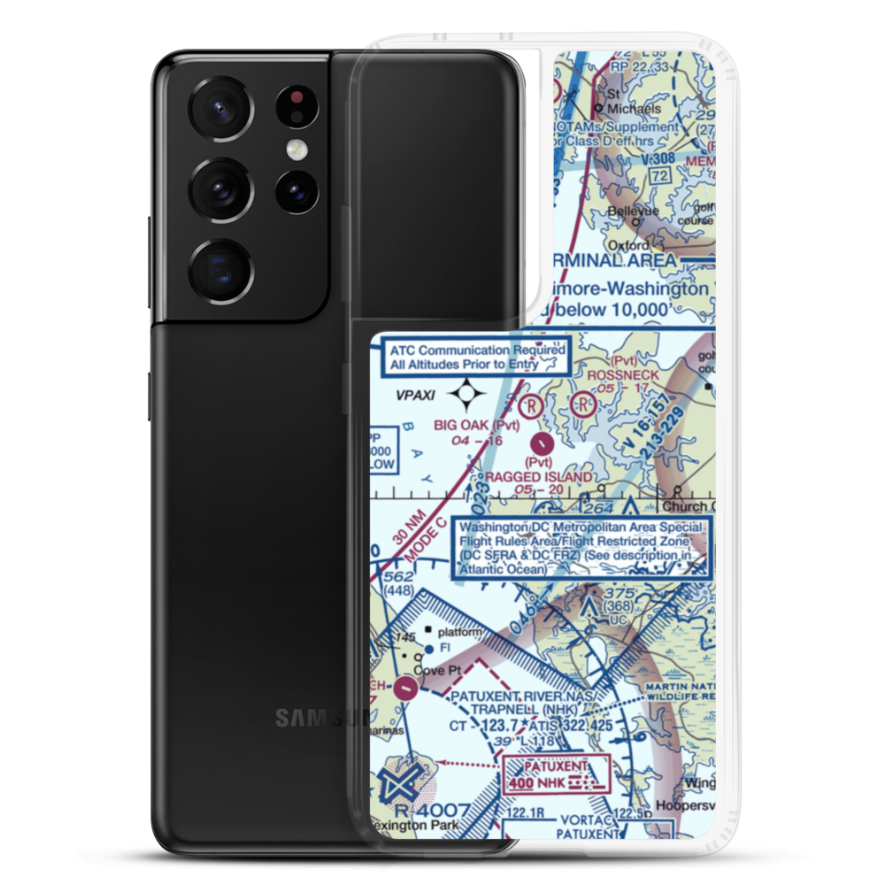 Ragged Island Airport (MD82) VFR Sectional Samsung Case Samsung Galaxy S21 Ultra model shown