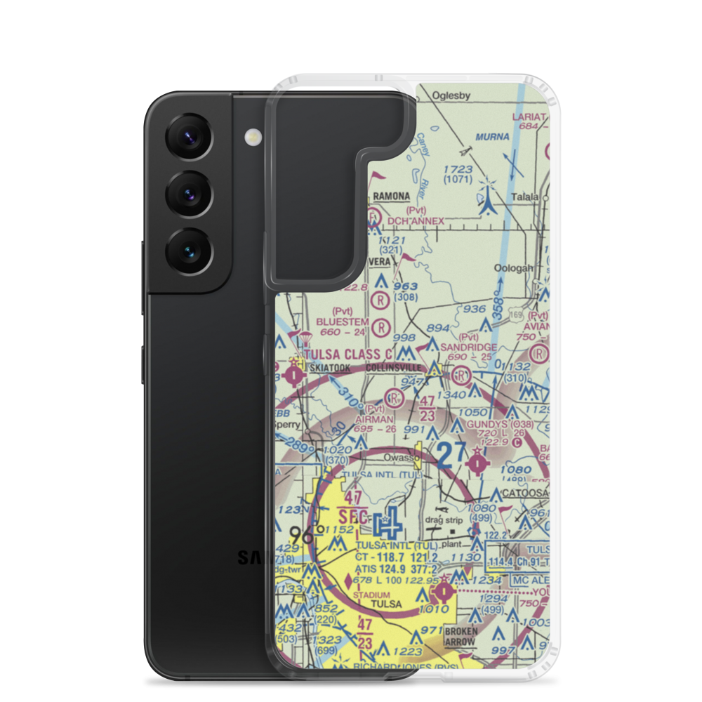 Ragtime Aerodrome (09OK) VFR Sectional Samsung Case Samsung Galaxy S22 model shown