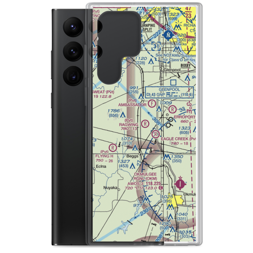 Ragwing Acres Airport (2OK4) VFR Sectional Samsung Case Samsung Galaxy S22 Ultra model shown