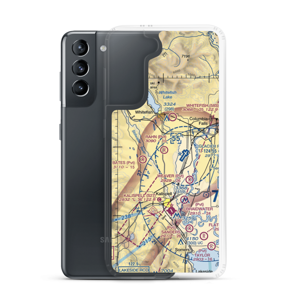 Rahn Airport (27MT) VFR Sectional Samsung Case Samsung Galaxy S21 model shown