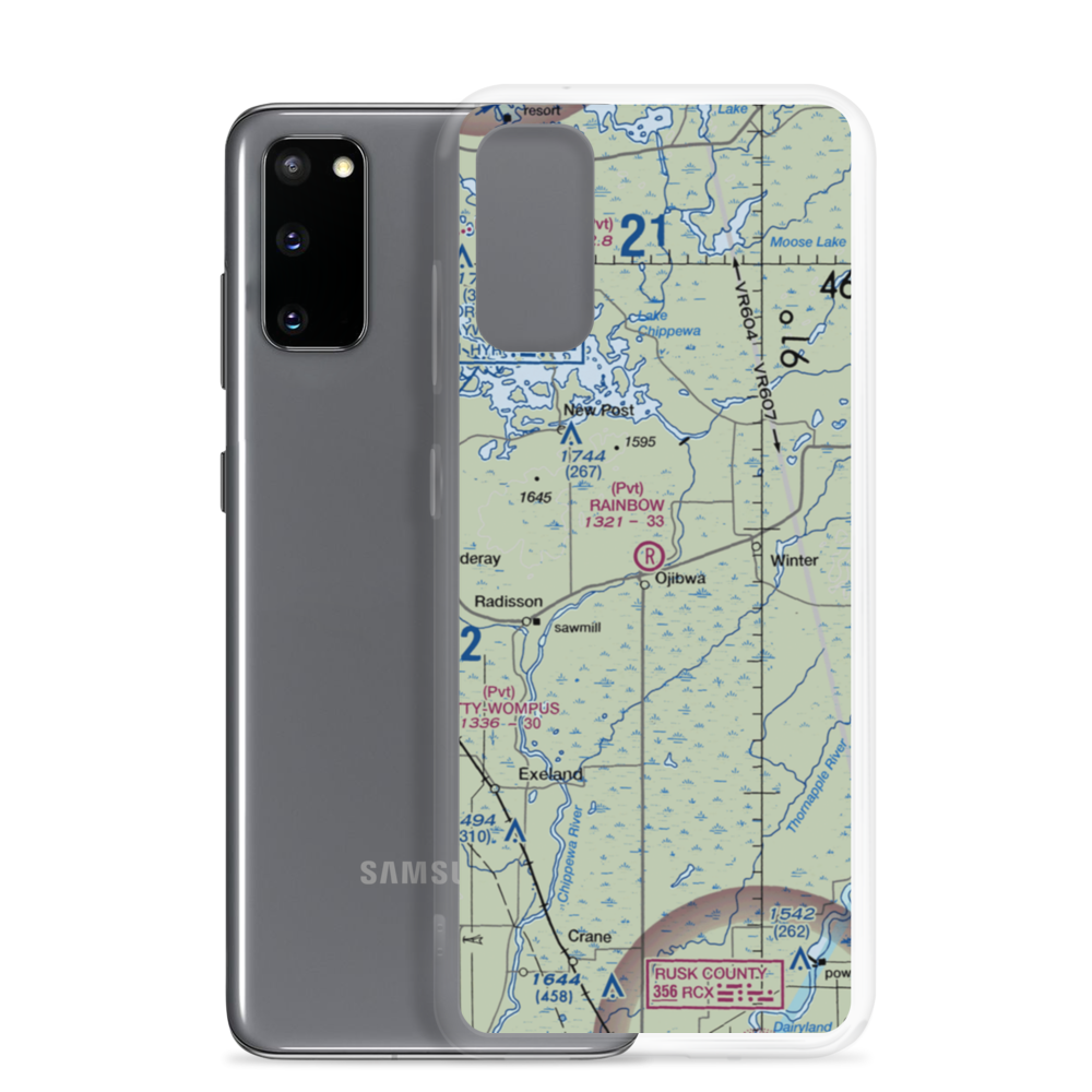 Rainbow Airport (WI37) VFR Sectional Samsung Case Samsung Galaxy S20 model shown