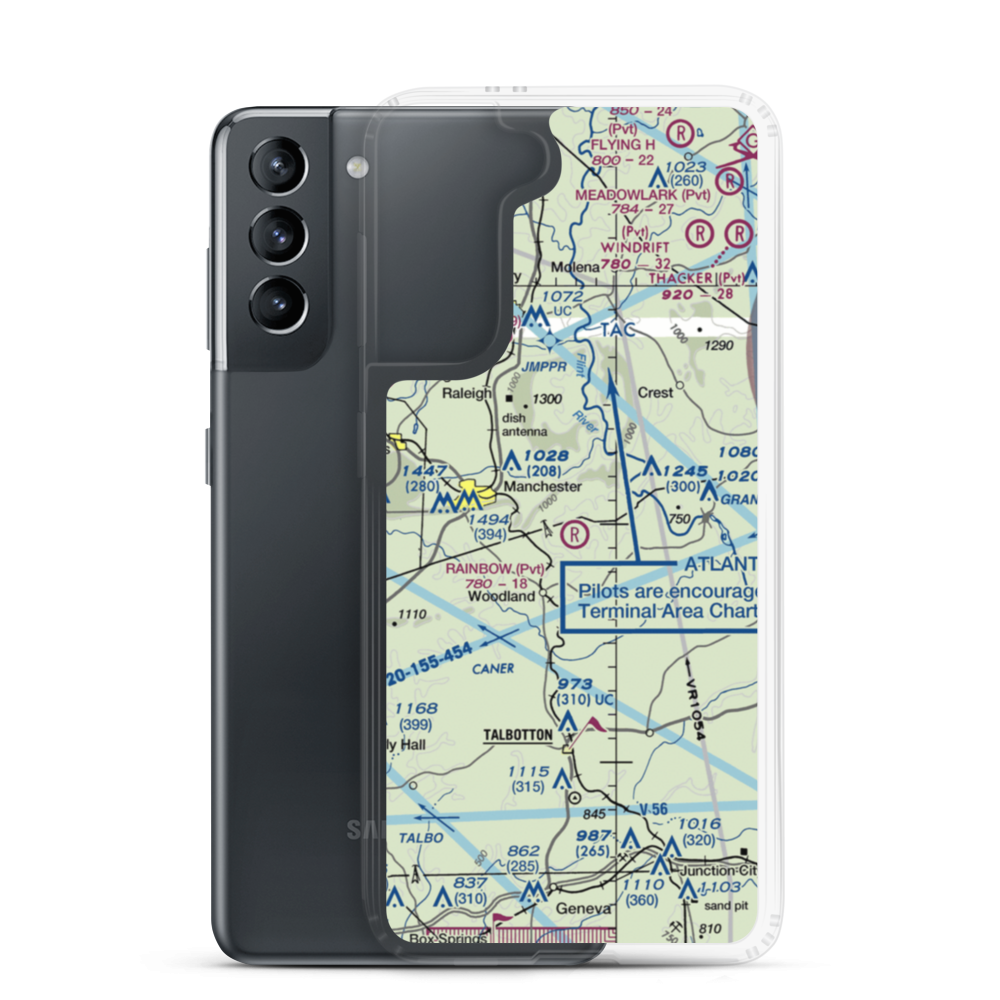 Rainbow Field (6GE2) VFR Sectional Samsung Case Samsung Galaxy S21 model shown