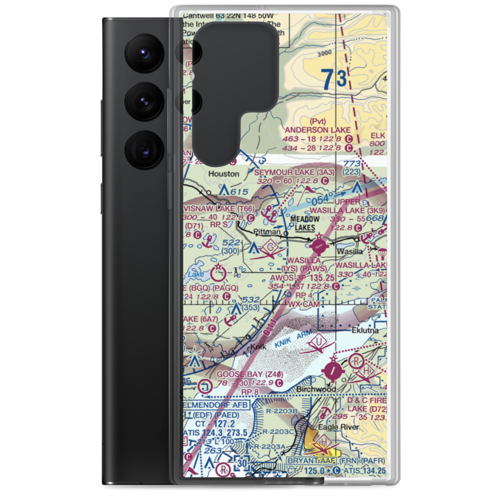 Rainbow Heights Estates Airstrip (6AK7) VFR Sectional Samsung Case Samsung Galaxy S22 Ultra model shown