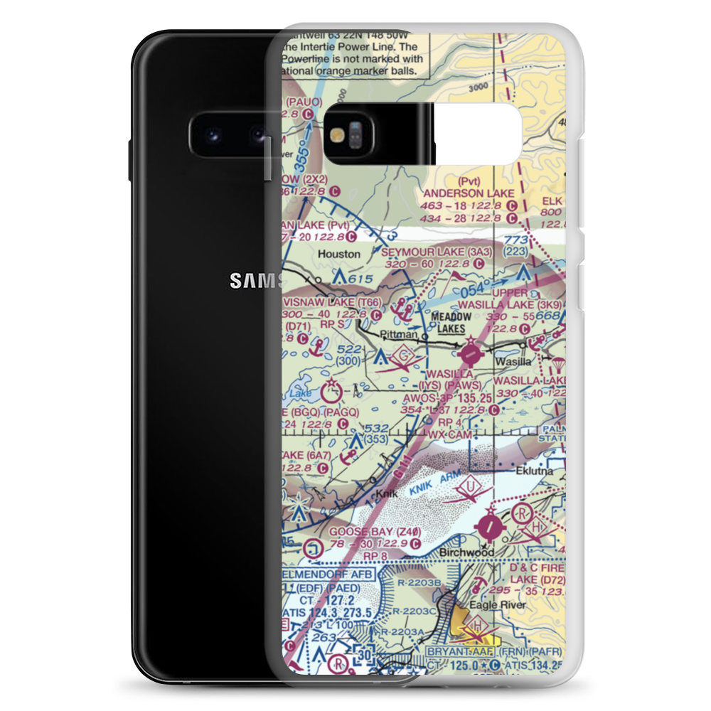 Rainbow Heights Estates Airstrip (6AK7) VFR Sectional Samsung Case Samsung Galaxy S10+ model shown