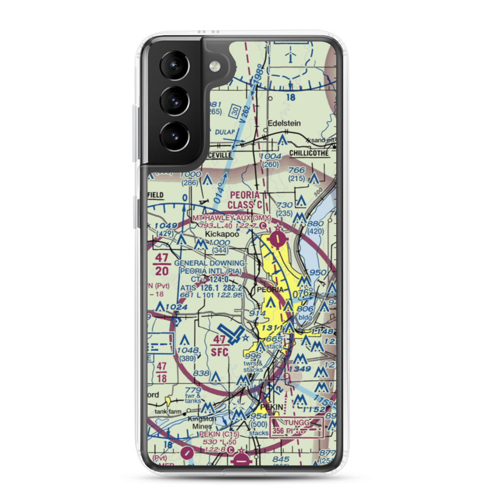 Rainbow Heliport (7B1) VFR Sectional Samsung Case Samsung Galaxy S21 Plus model shown