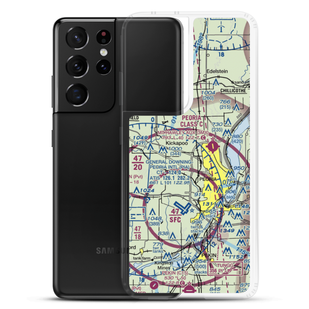 Rainbow Heliport (7B1) VFR Sectional Samsung Case Samsung Galaxy S21 Ultra model shown