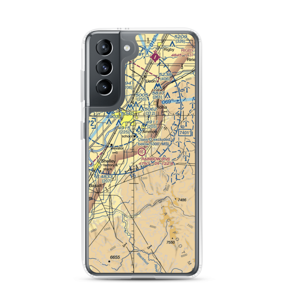 Rainbow Ranch Airport (ID87) VFR Sectional Samsung Case Samsung Galaxy S21 model shown