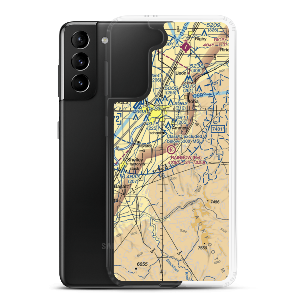 Rainbow Ranch Airport (ID87) VFR Sectional Samsung Case Samsung Galaxy S21 Plus model shown
