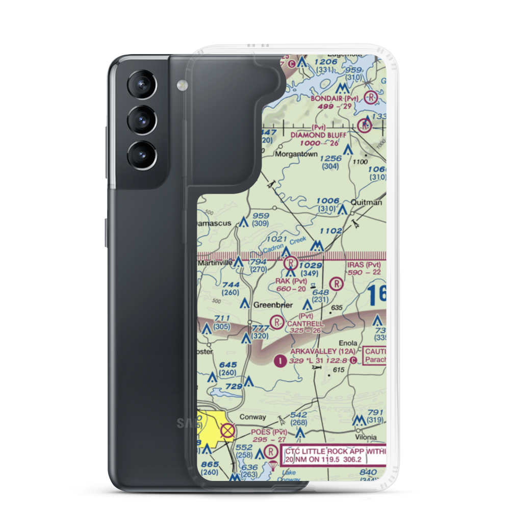 Rak Airport (20AR) VFR Sectional Samsung Case Samsung Galaxy S21 model shown
