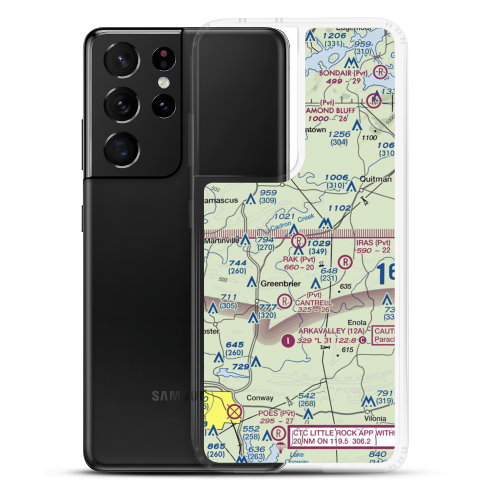 Rak Airport (20AR) VFR Sectional Samsung Case Samsung Galaxy S21 Ultra model shown