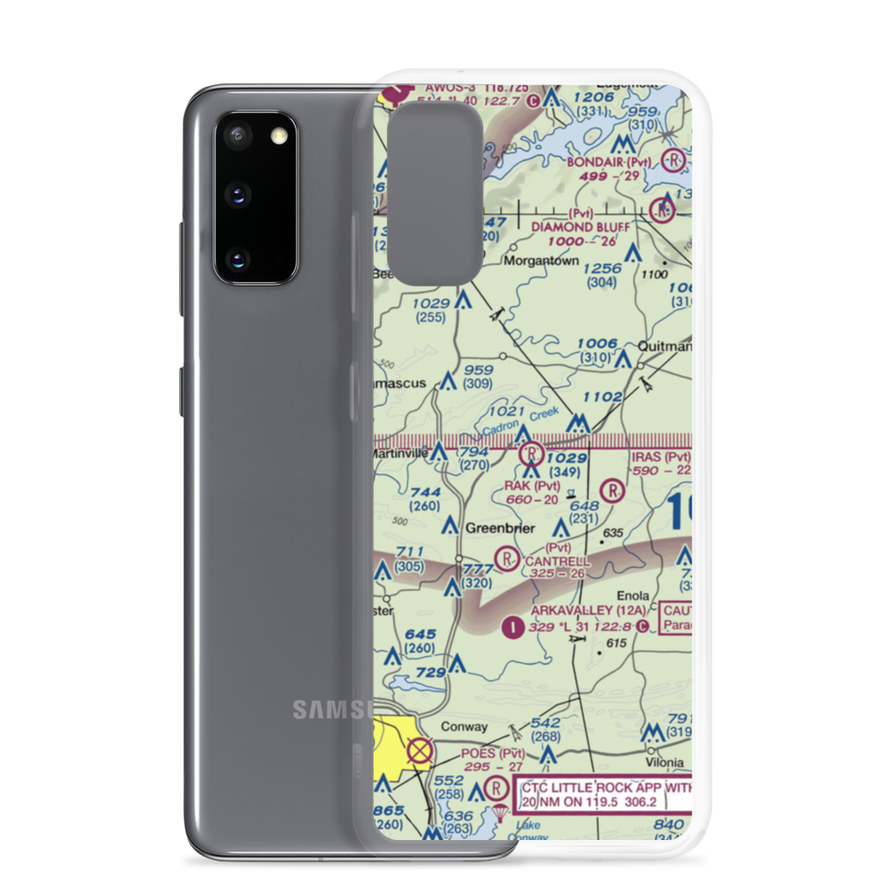 Rak Airport (20AR) VFR Sectional Samsung Case Samsung Galaxy S20 model shown