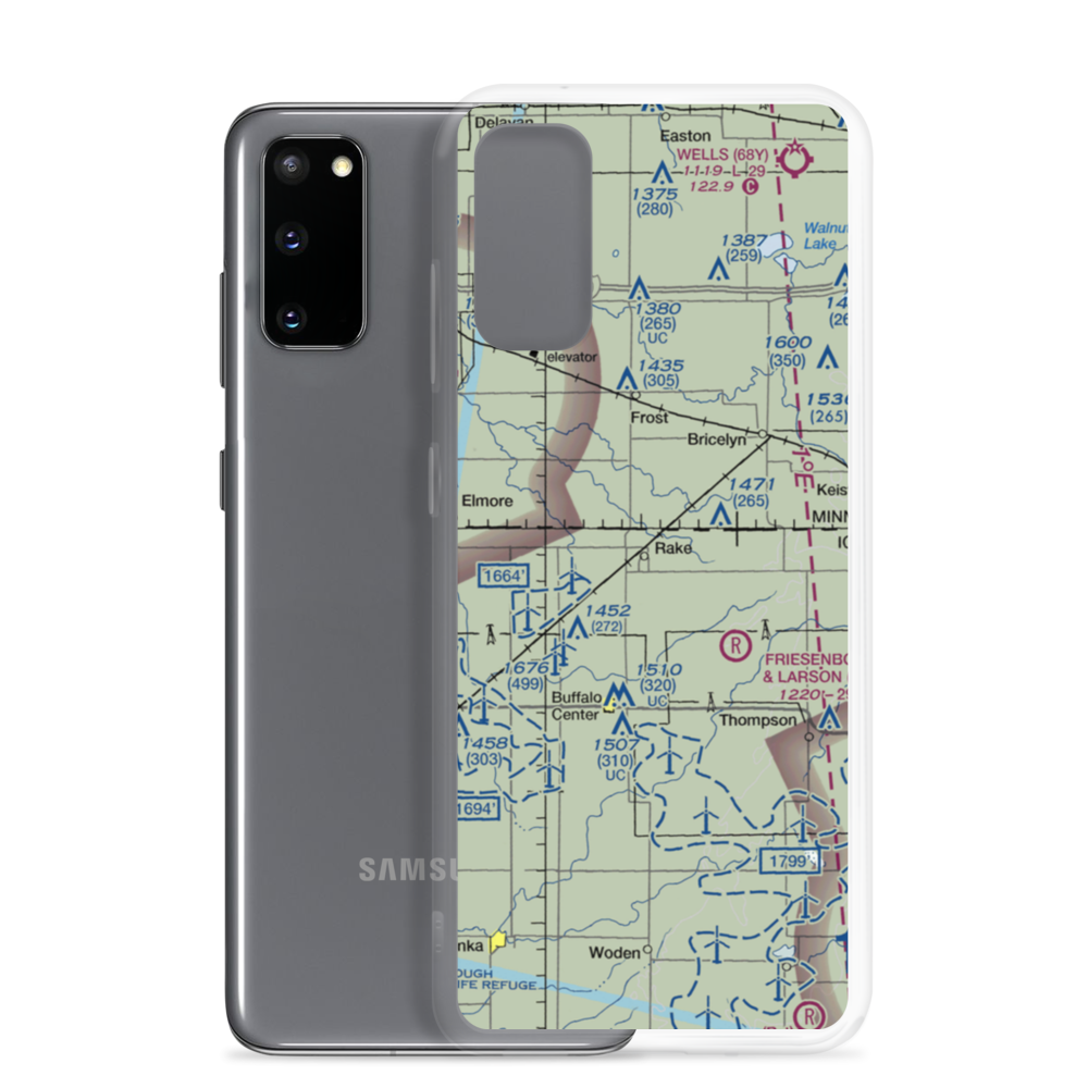 Rake Airport (3IA9) VFR Sectional Samsung Case Samsung Galaxy S20 model shown