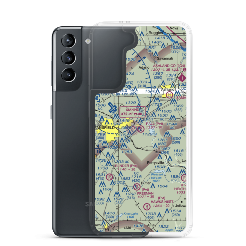 Rall Field (32OH) VFR Sectional Samsung Case Samsung Galaxy S21 model shown