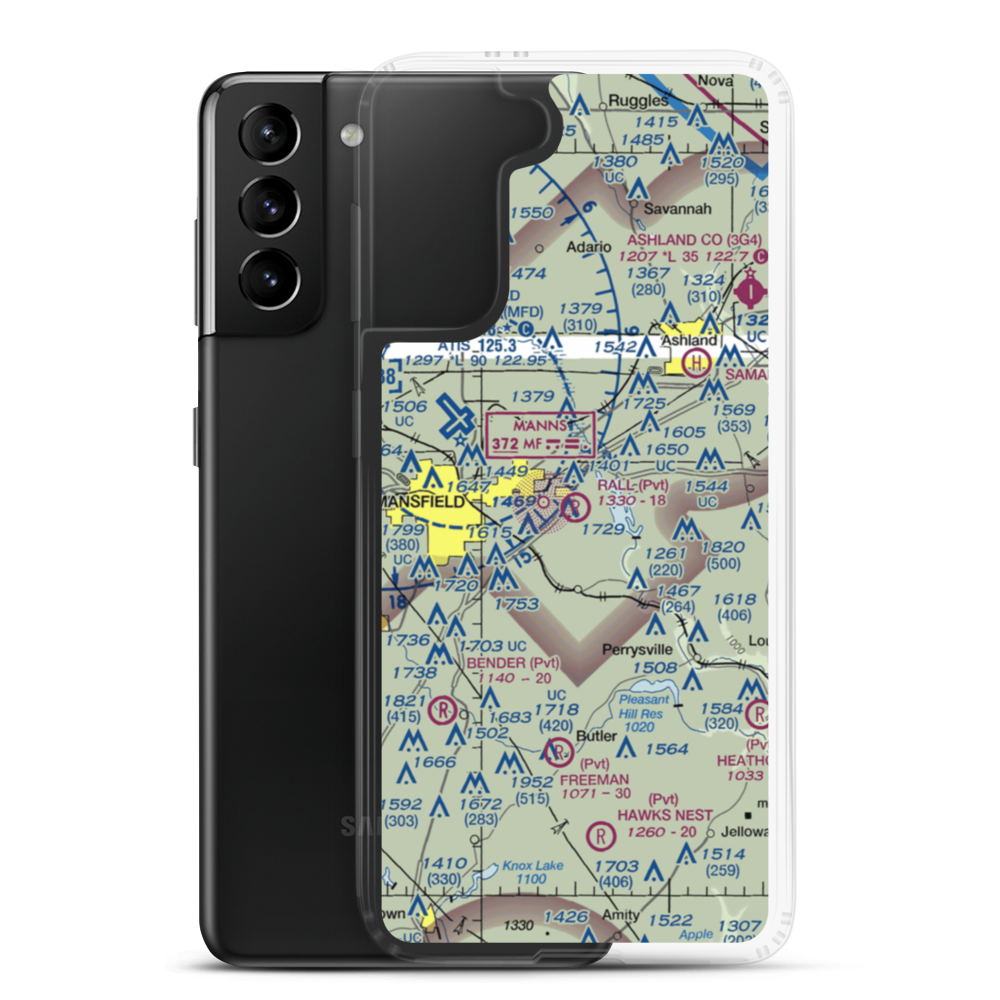 Rall Field (32OH) VFR Sectional Samsung Case Samsung Galaxy S21 Plus model shown