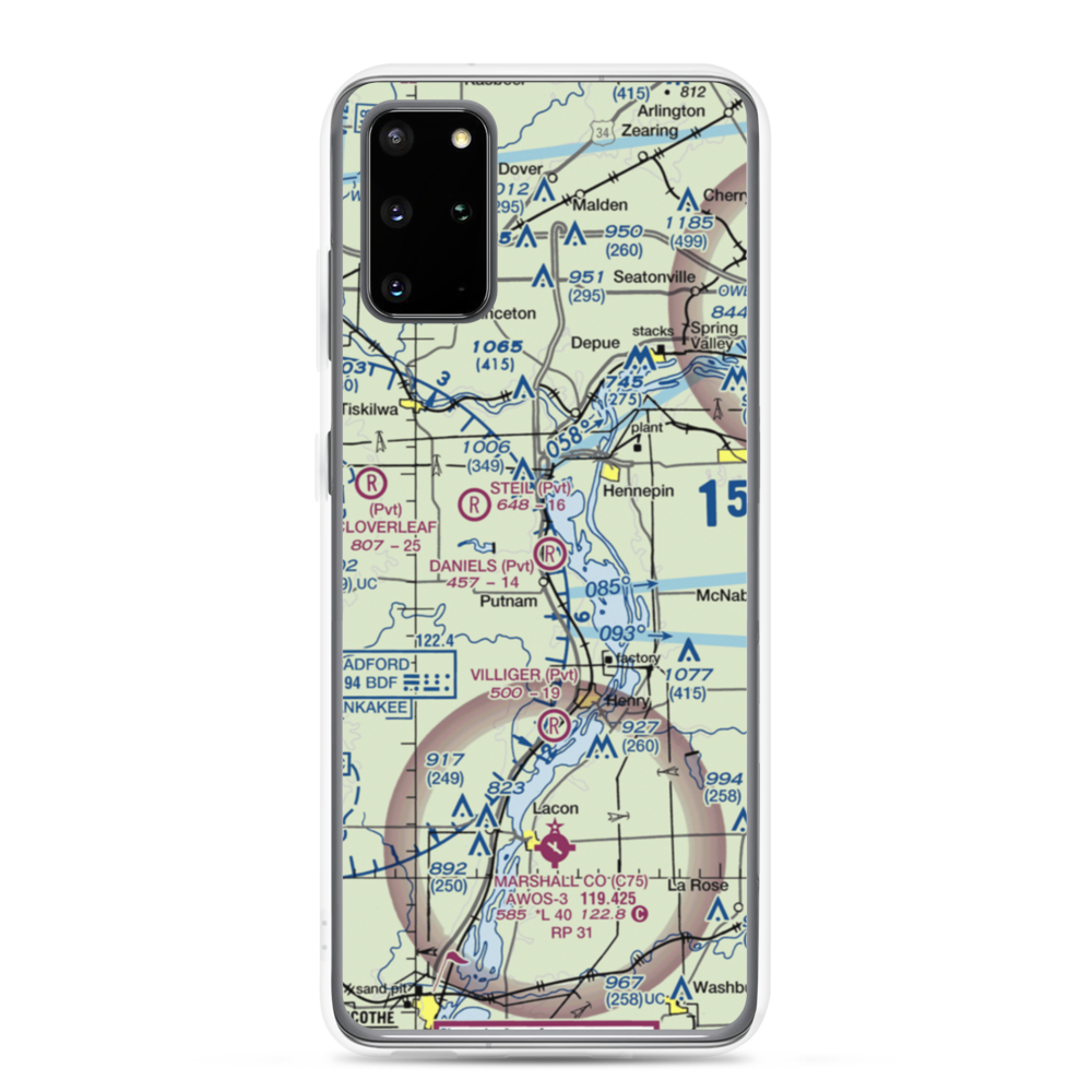 Ralph E. Daniels Airport (LL64) VFR Sectional Samsung Case Samsung Galaxy S20 Plus model shown