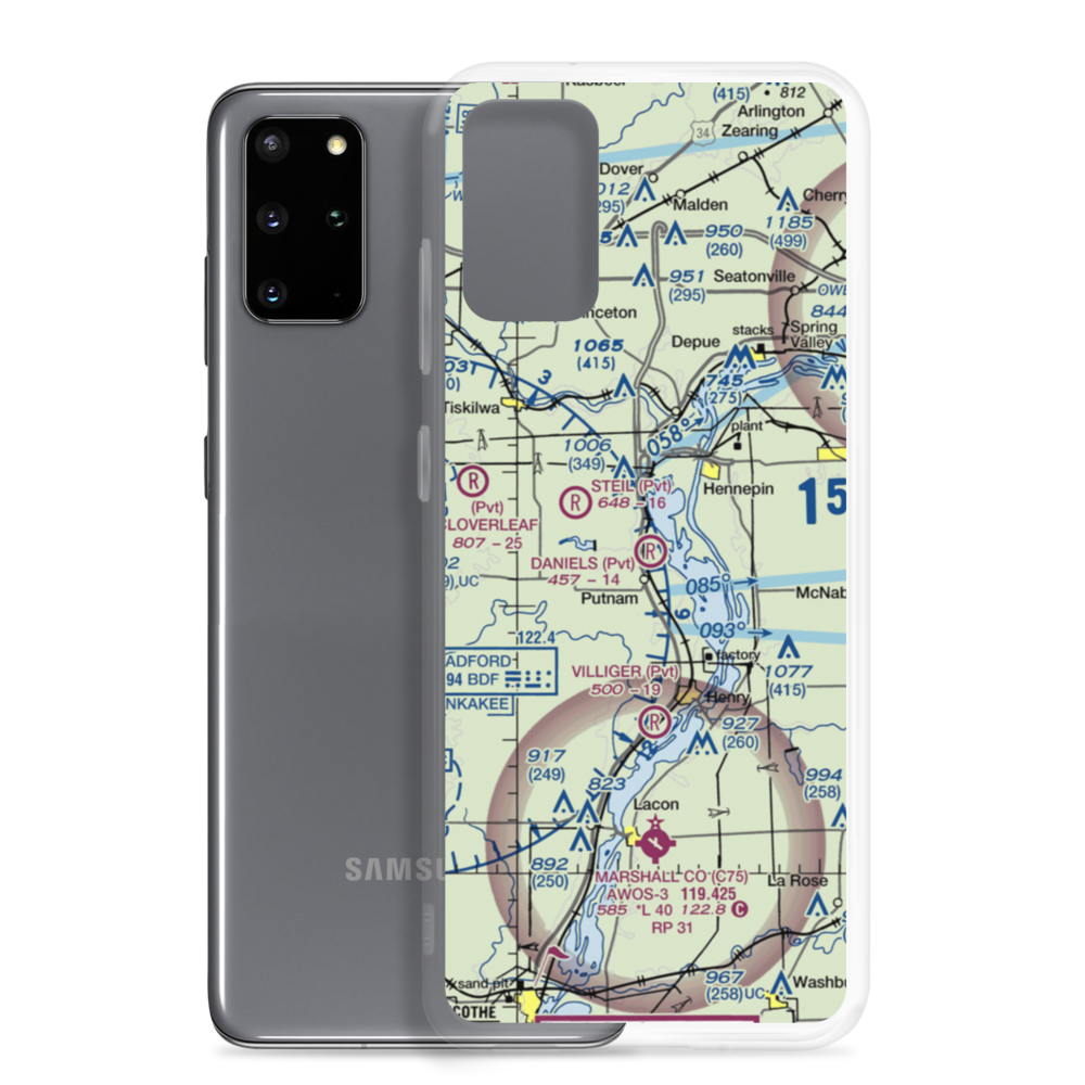 Ralph E. Daniels Airport (LL64) VFR Sectional Samsung Case Samsung Galaxy S20 Plus model shown