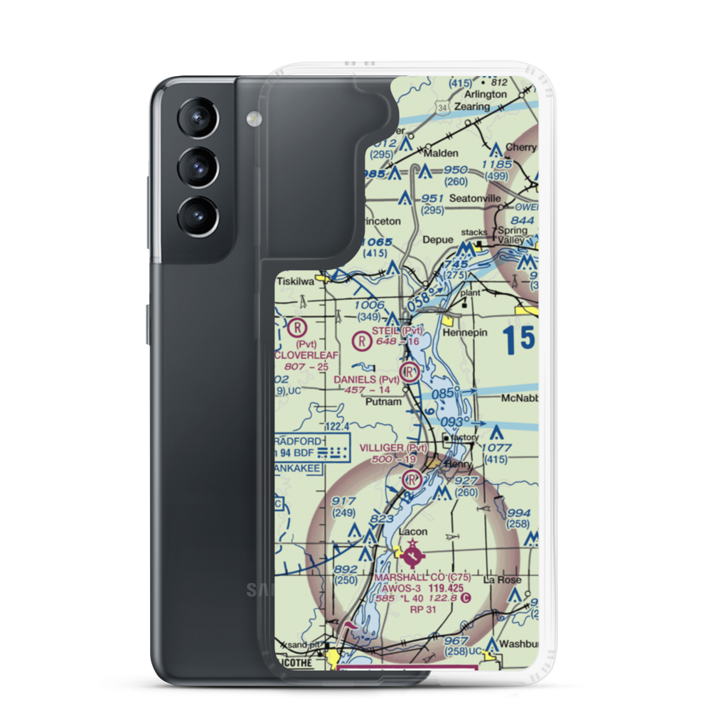 Ralph E. Daniels Airport (LL64) VFR Sectional Samsung Case Samsung Galaxy S21 model shown