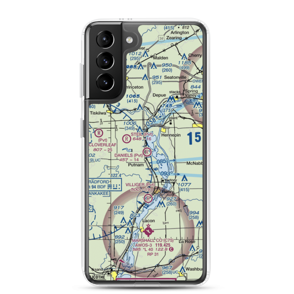 Ralph E. Daniels Airport (LL64) VFR Sectional Samsung Case Samsung Galaxy S21 Plus model shown