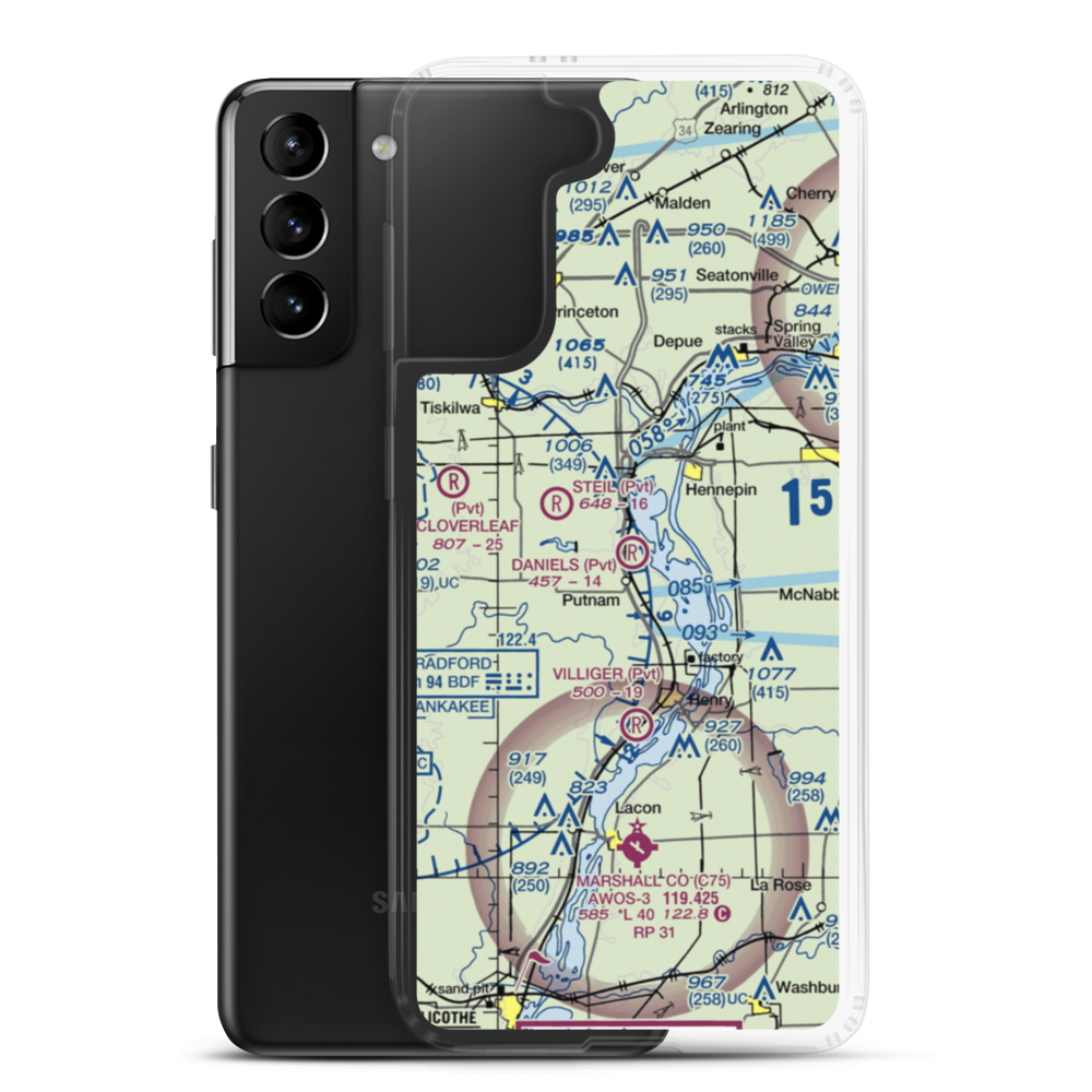 Ralph E. Daniels Airport (LL64) VFR Sectional Samsung Case Samsung Galaxy S21 Plus model shown