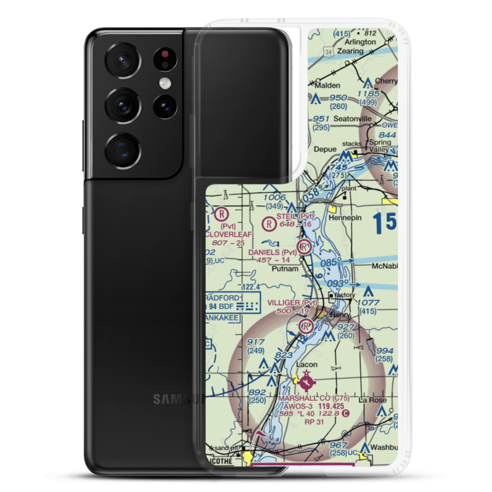 Ralph E. Daniels Airport (LL64) VFR Sectional Samsung Case Samsung Galaxy S21 Ultra model shown