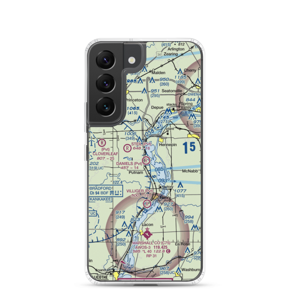 Ralph E. Daniels Airport (LL64) VFR Sectional Samsung Case Samsung Galaxy S22 model shown