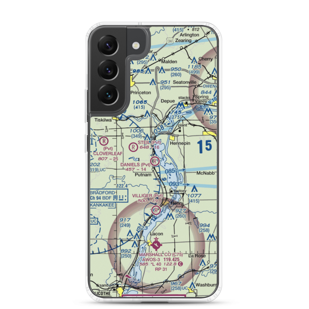 Ralph E. Daniels Airport (LL64) VFR Sectional Samsung Case Samsung Galaxy S22 Plus model shown