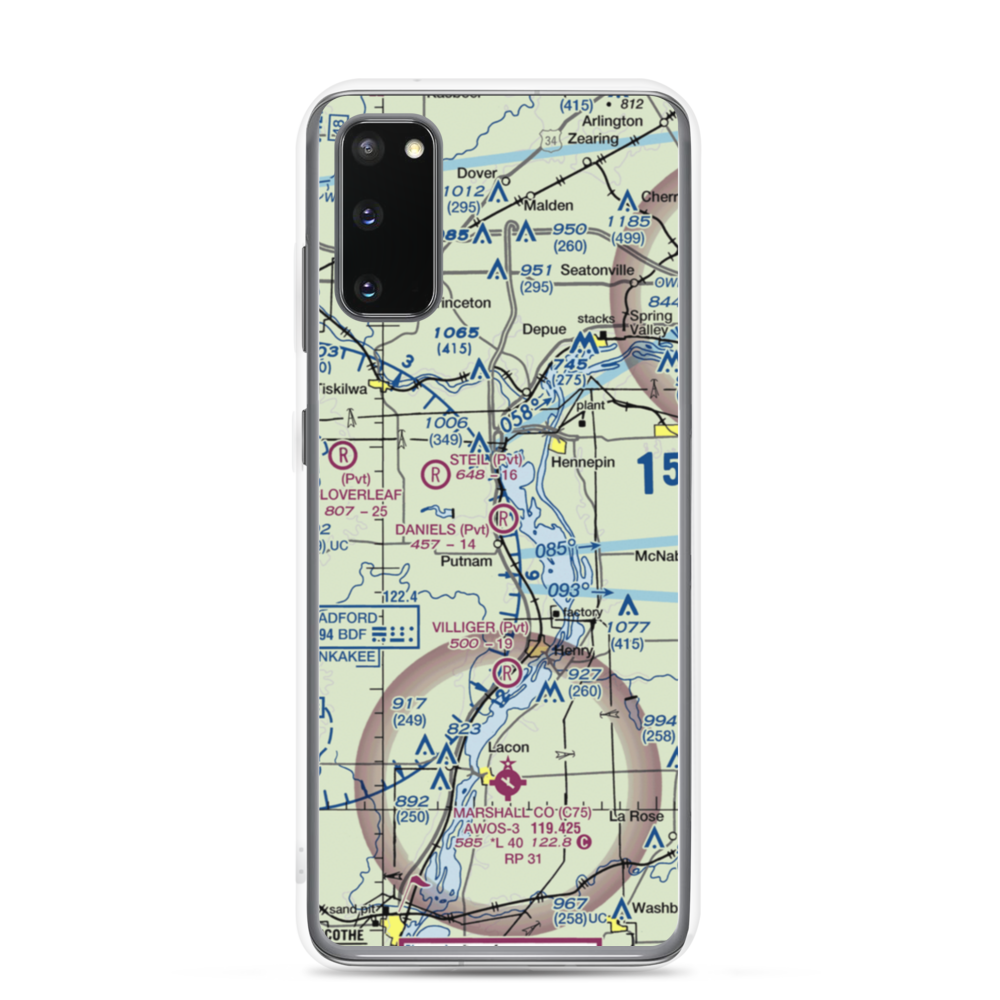 Ralph E. Daniels Airport (LL64) VFR Sectional Samsung Case Samsung Galaxy S20 model shown