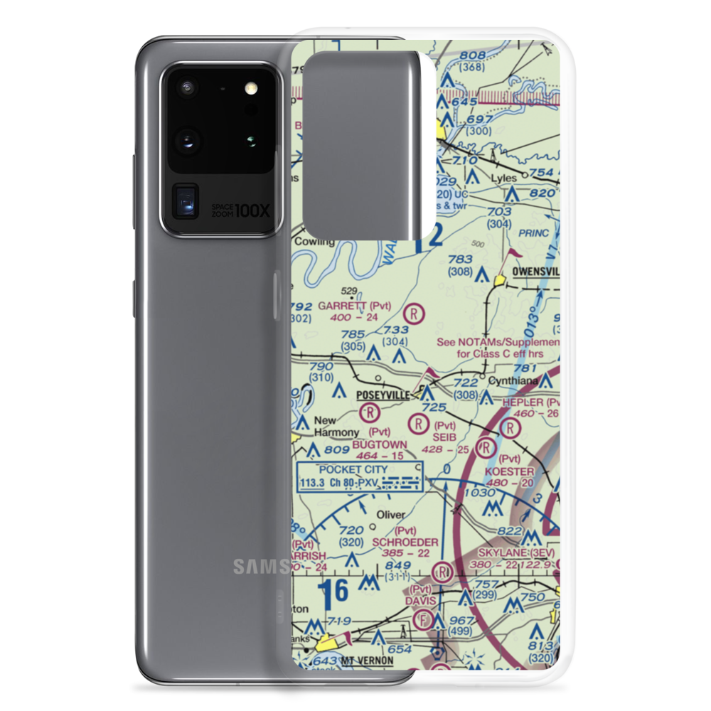 Ralph E. Koch Airport (61Y) VFR Sectional Samsung Case Samsung Galaxy S20 Ultra model shown