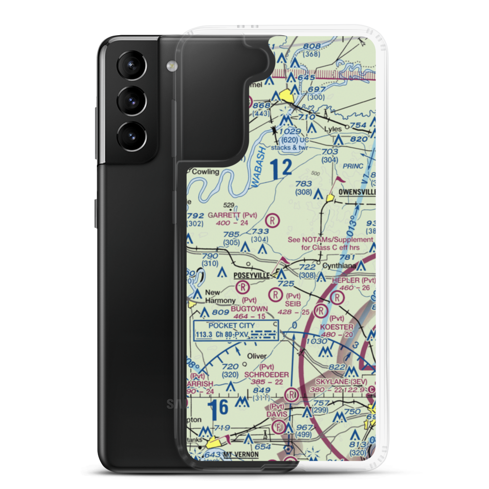 Ralph E. Koch Airport (61Y) VFR Sectional Samsung Case Samsung Galaxy S21 Plus model shown