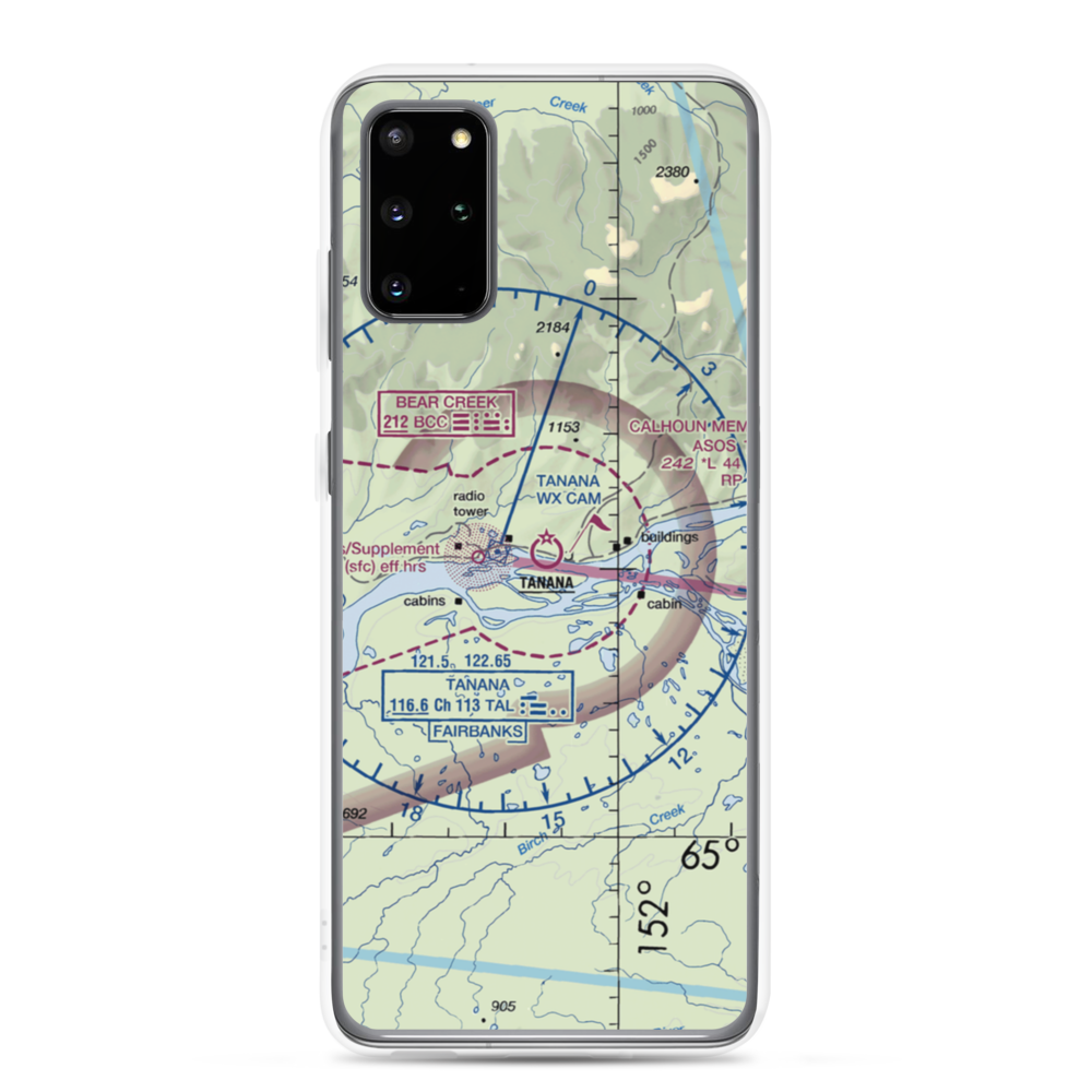 Ralph M Calhoun Memorial Airport (TAL) VFR Sectional Samsung Case Samsung Galaxy S20 Plus model shown