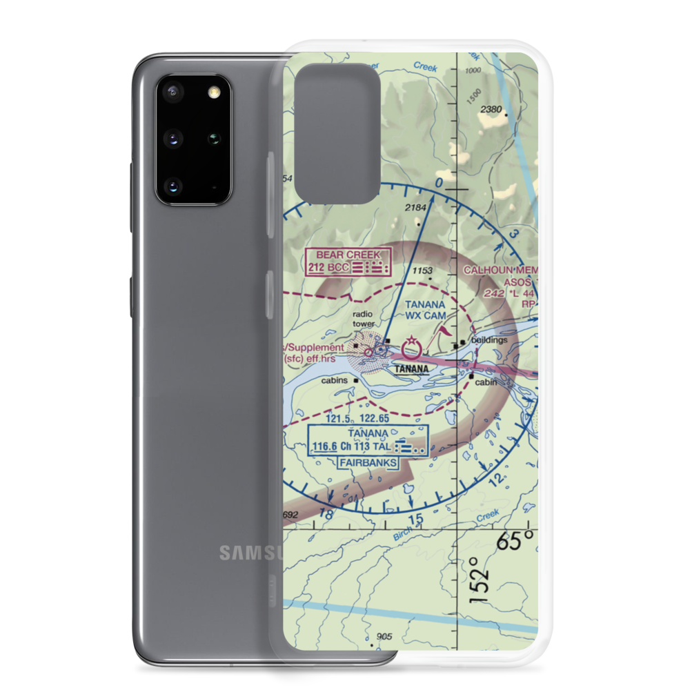 Ralph M Calhoun Memorial Airport (TAL) VFR Sectional Samsung Case Samsung Galaxy S20 Plus model shown