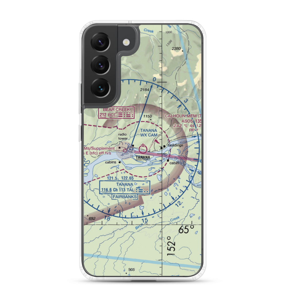 Ralph M Calhoun Memorial Airport (TAL) VFR Sectional Samsung Case Samsung Galaxy S22 Plus model shown