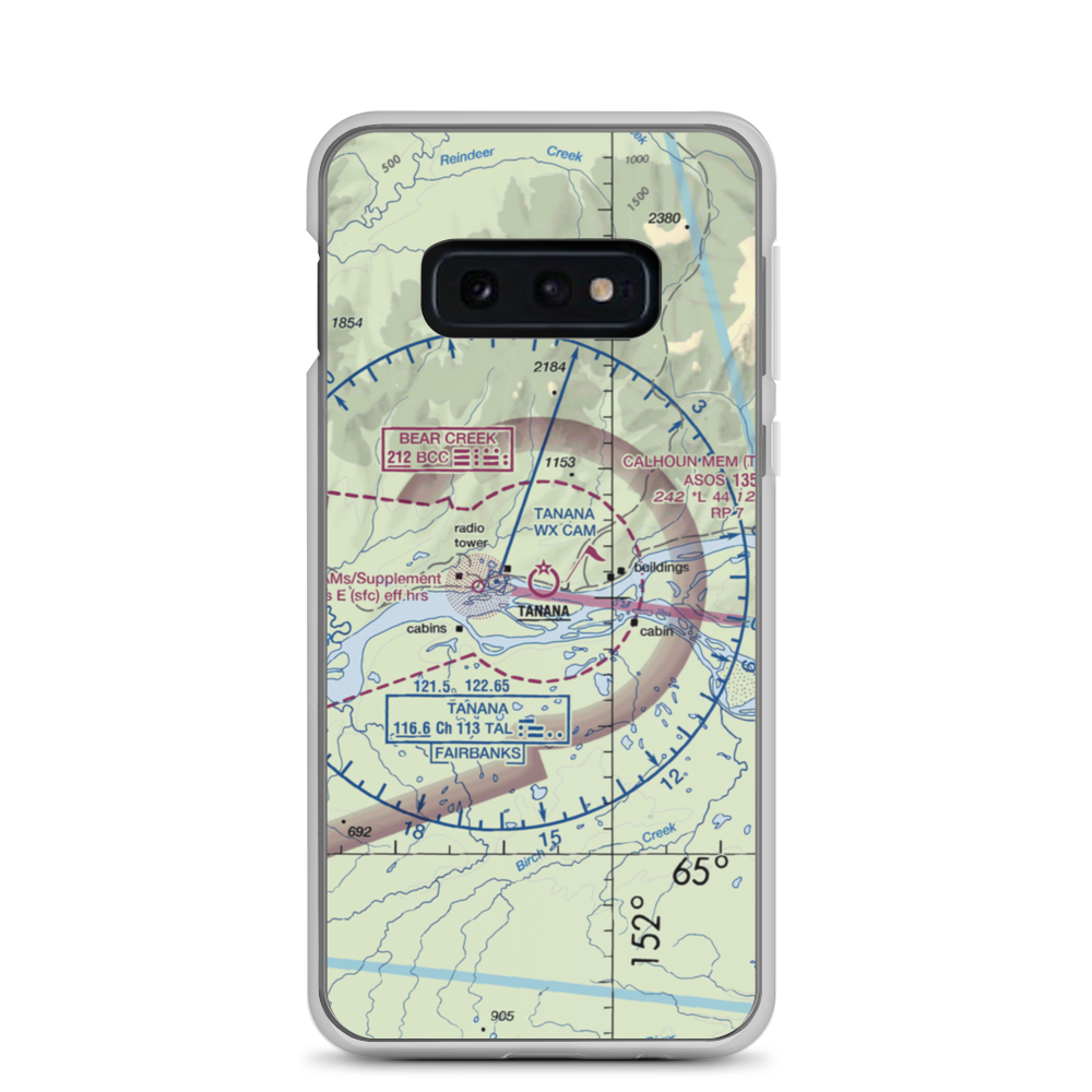Ralph M Calhoun Memorial Airport (TAL) VFR Sectional Samsung Case Samsung Galaxy S10e model shown