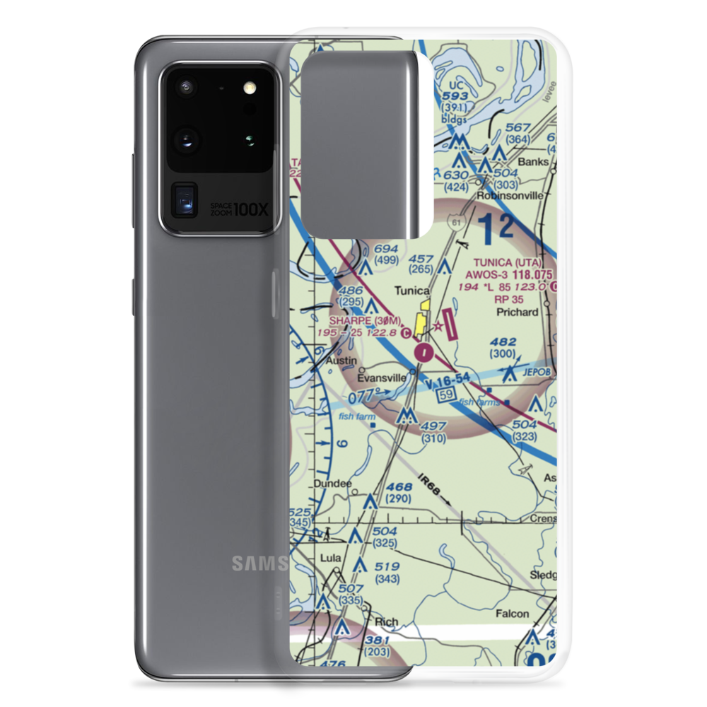 Ralph M Sharpe Airport (30M) VFR Sectional Samsung Case Samsung Galaxy S20 Ultra model shown