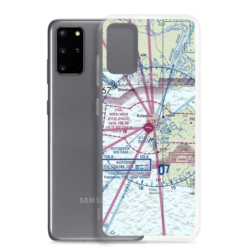 Ralph Wien Memorial Airport (OTZ) VFR Sectional Samsung Case Samsung Galaxy S20 Plus model shown