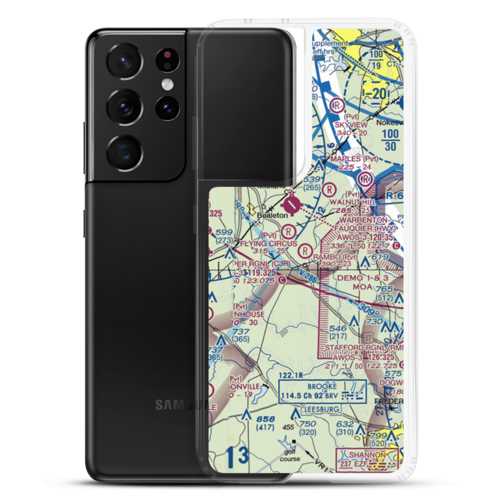 Rambo Airfield (0VA0) VFR Sectional Samsung Case Samsung Galaxy S21 Ultra model shown