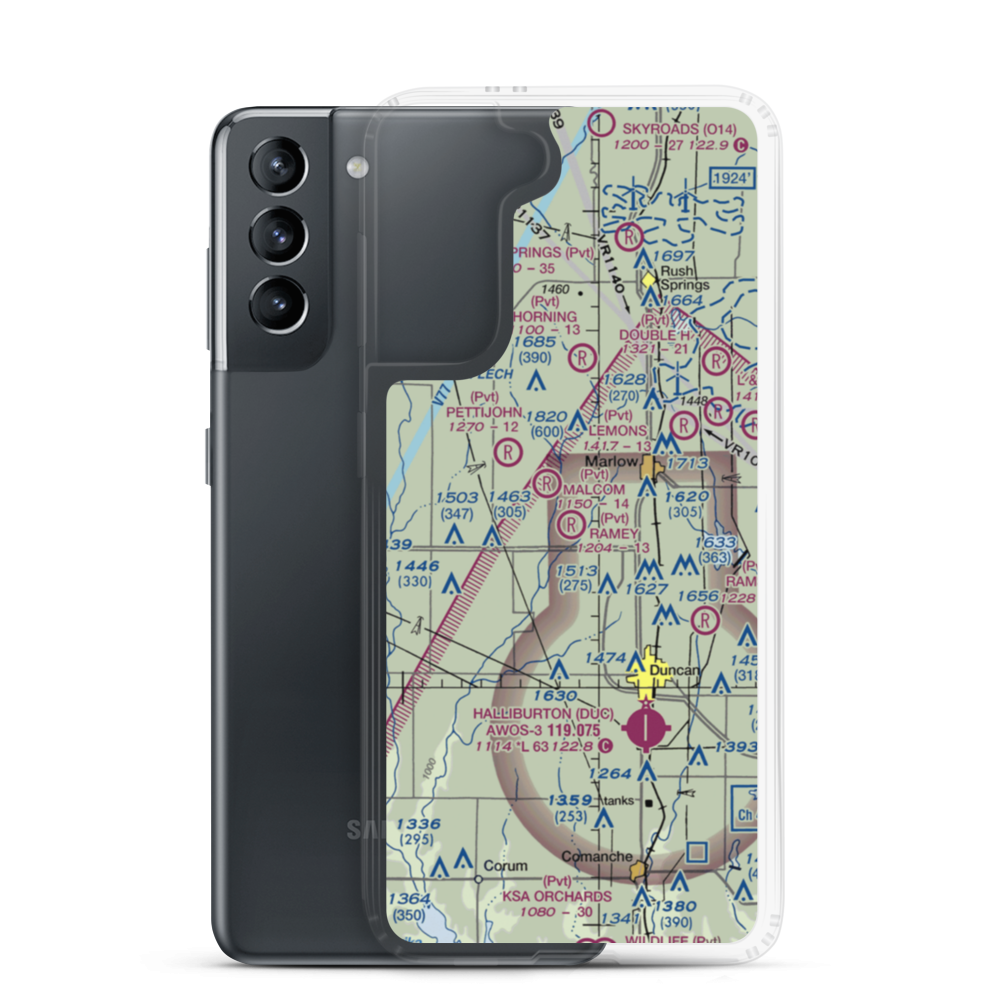 Ramey 1 Airport (0OK8) VFR Sectional Samsung Case Samsung Galaxy S21 model shown