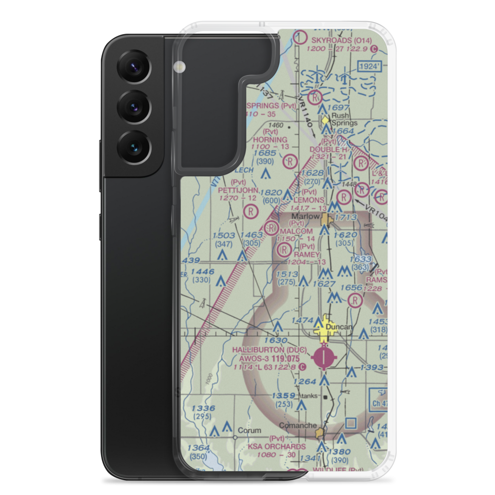 Ramey 1 Airport (0OK8) VFR Sectional Samsung Case Samsung Galaxy S22 Plus model shown