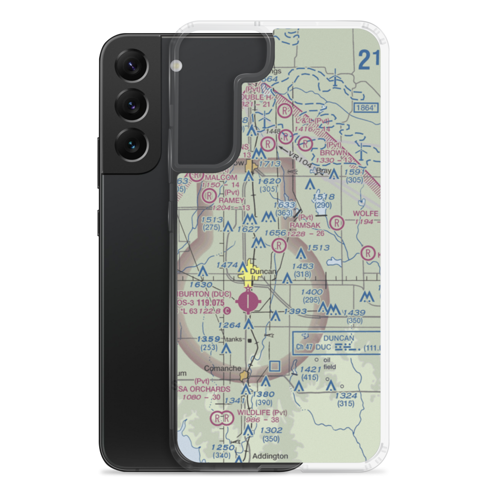 Ramsak Airport (OK67) VFR Sectional Samsung Case Samsung Galaxy S22 Plus model shown