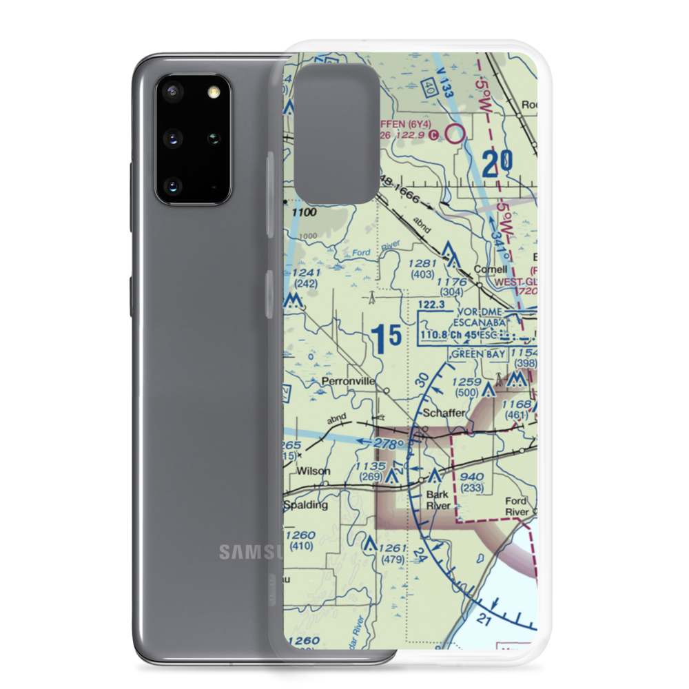 Ramsy Farm Airport (1MI4) VFR Sectional Samsung Case Samsung Galaxy S20 Plus model shown