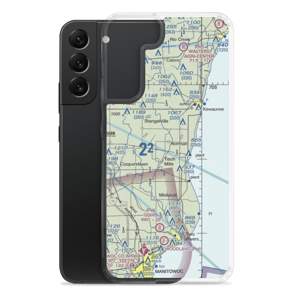 Ranch Side Airport (WS26) VFR Sectional Samsung Case Samsung Galaxy S22 Plus model shown