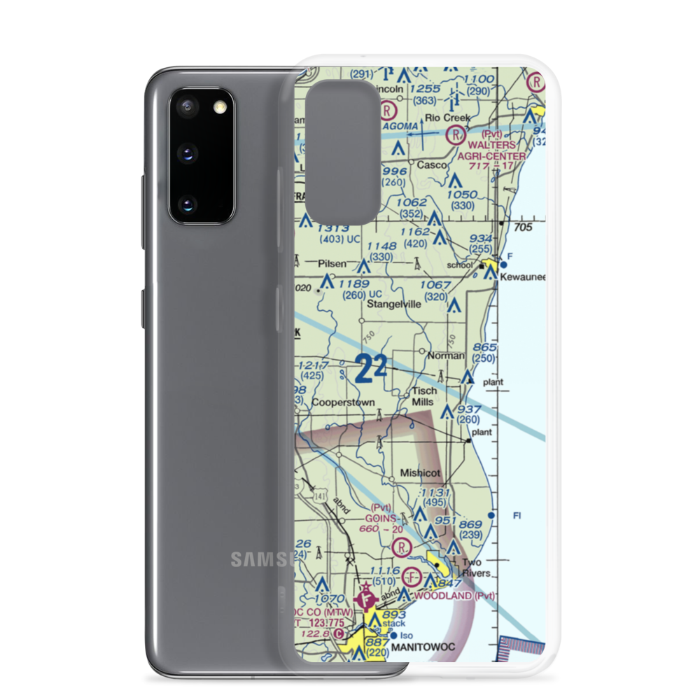 Ranch Side Airport (WS26) VFR Sectional Samsung Case Samsung Galaxy S20 model shown