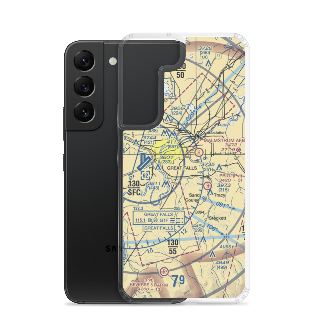 Ranch Strip (MT26) VFR Sectional Samsung Case Samsung Galaxy S22 model shown