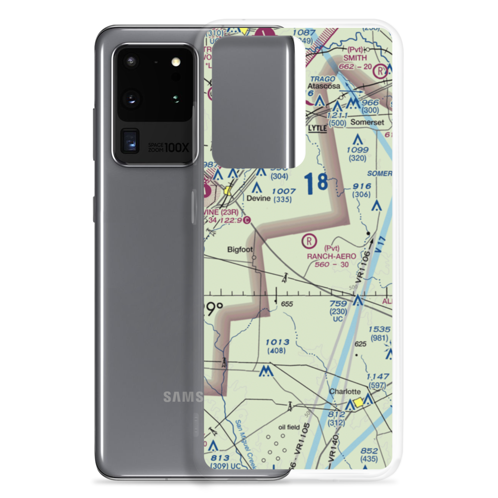 Ranch-Aero Airport (78TA) VFR Sectional Samsung Case Samsung Galaxy S20 Ultra model shown
